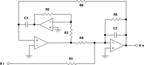 Filter Akerberg-Mossberg (AM) Second Order Bandpass inverting