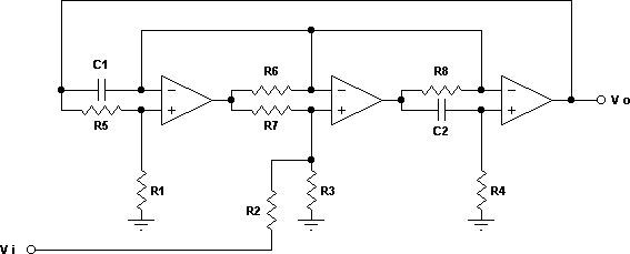 Filter Mikhael-Bhattacharyya (MB) Second Order Bandpass non-inverting