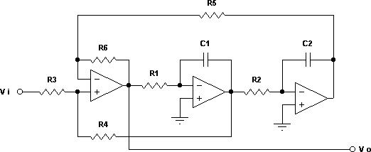 Filter KHN (Non-Inverting Input) Second Order Highpass non-inverting