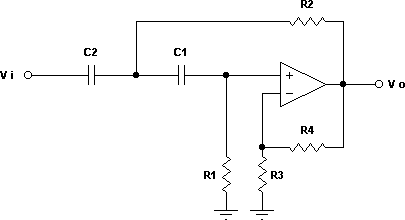 Filter Sallen-Key (SK) Second Order Highpass II non-inverting