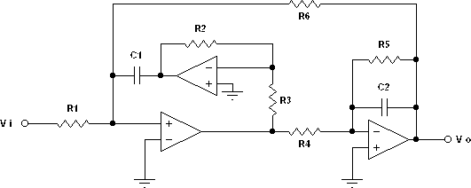 Filter Akerberg-Mossberg (AM) Second Order Lowpass inverting