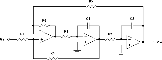 Filter KHN (Non-Inverting Input) Second Order Lowpass non-inverting