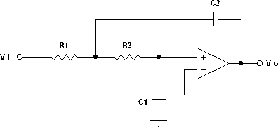 Filter Sallen-Key (SK) Second Order Lowpass I non-inverting