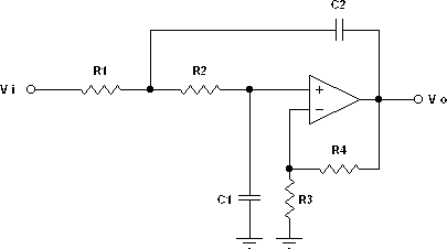 Filter Sallen-Key (SK) Second order Lowpass II non-inverting