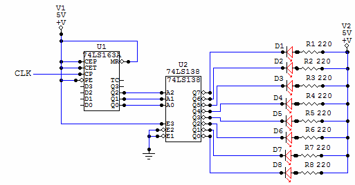 Digital Led Chaser · CircuitsArchive